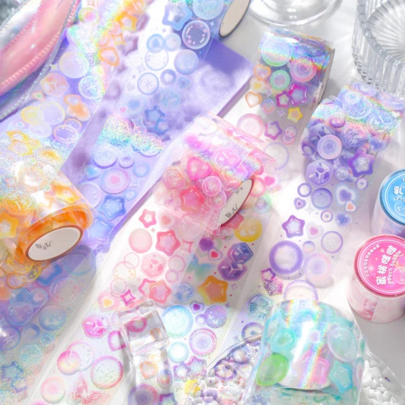 Holographic Bubble Shapes Washi Tape ! :D