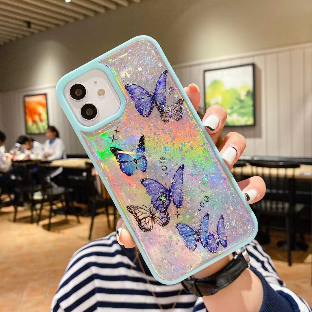 Holo Cute Butterfly iPhone Case