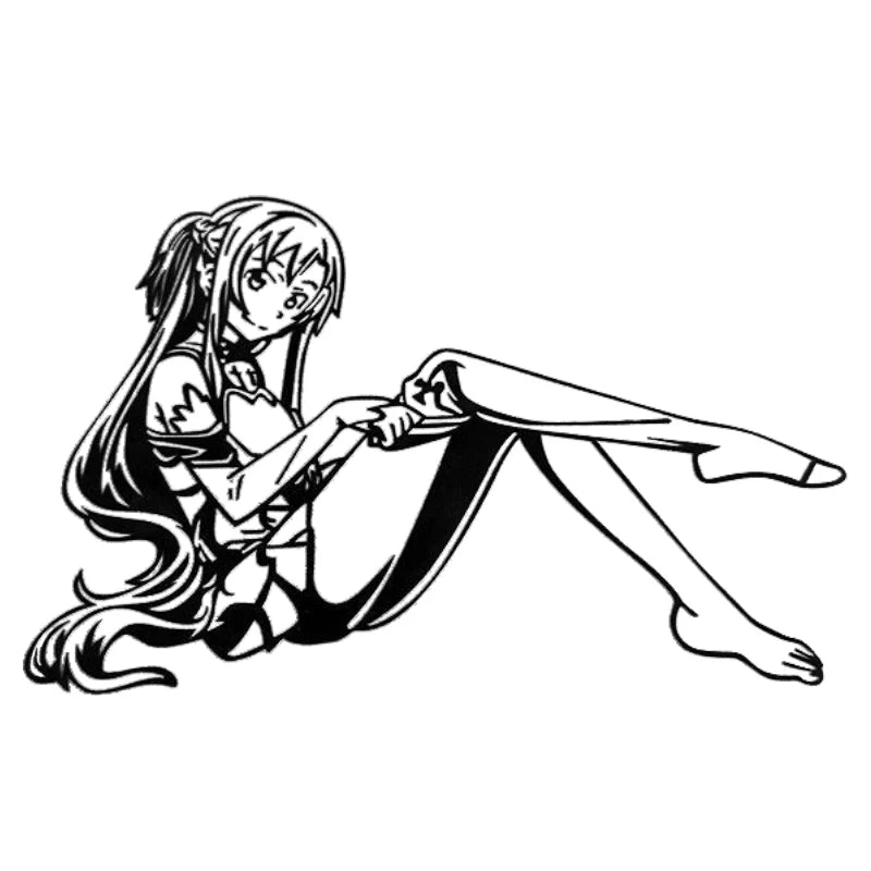 Yuuki Asuna Laser Girls Stickers