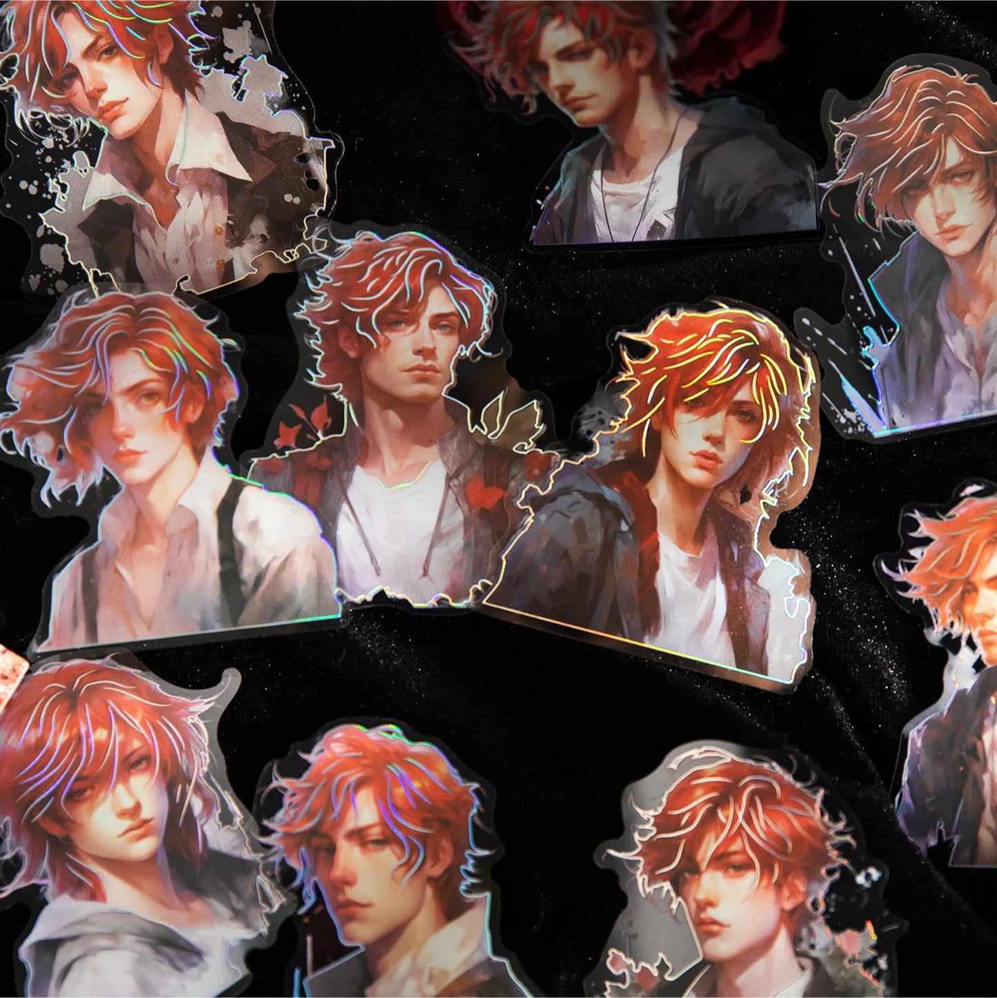 Anime Handsome Gentlemen Holo Stickers