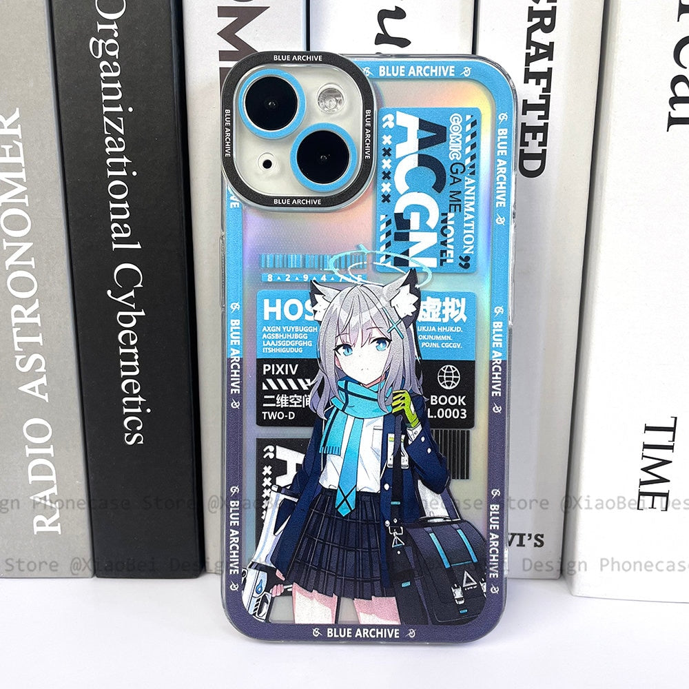 Holo Blue Archive Sunaokami Shiroko iPhone Case