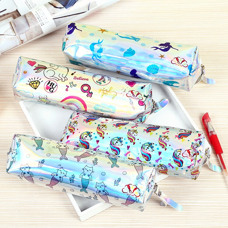 Holo Unicorn Mermaid Kawaii Pencil Case