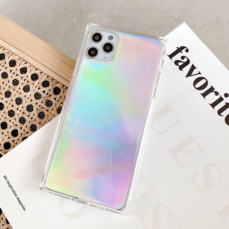 Holo Square Transparent iPhone Case