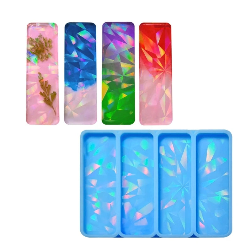 Holographic Barrettes Silicone Molds for Geometric Hair Clips