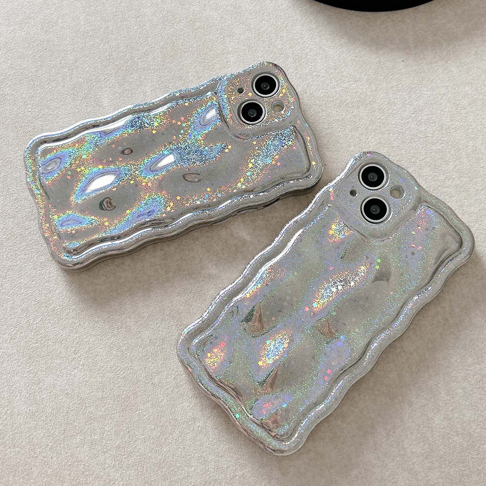 Holo Star Glitter Silver iPhone Case