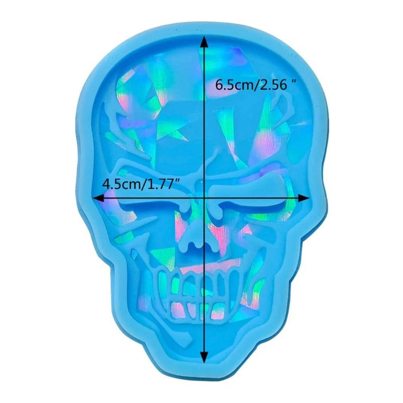 DIY Holo Skull Shape Keychain Silicone Mold