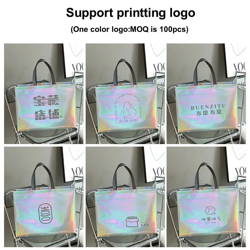 10pcs Holo Non-woven Shopping Bags