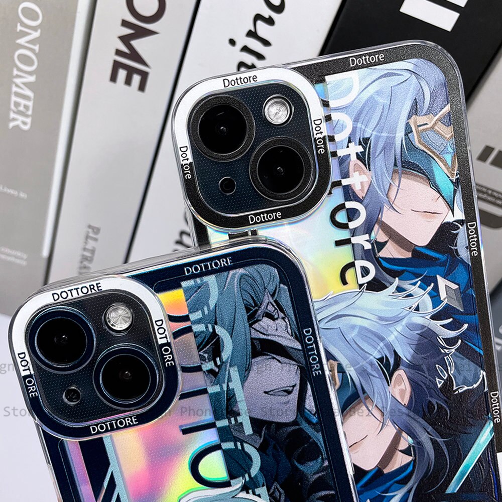 Holo Genshin Impact Dottore iPhone Case