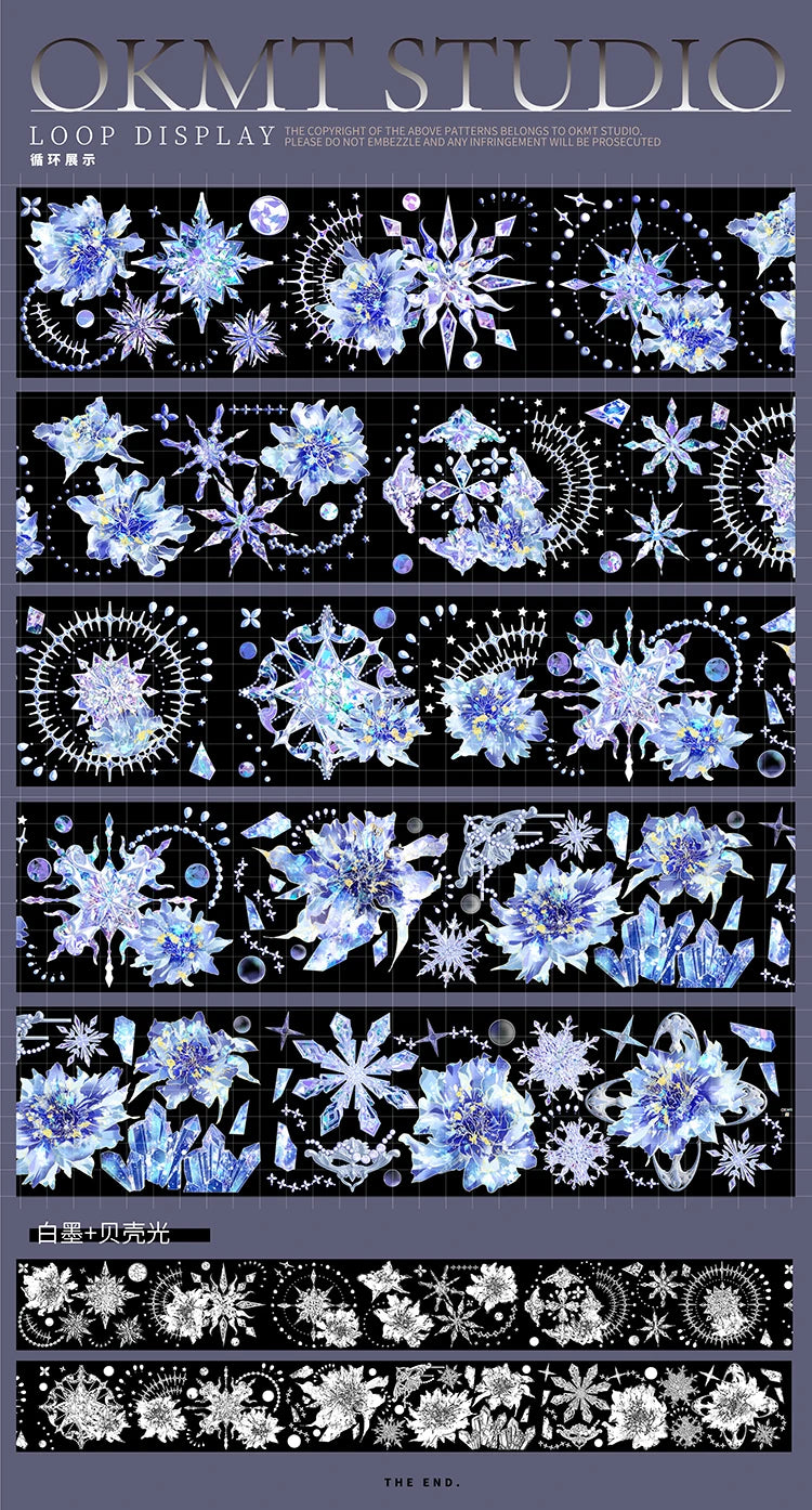 Ice Snowflake Winter Washi PET Tape