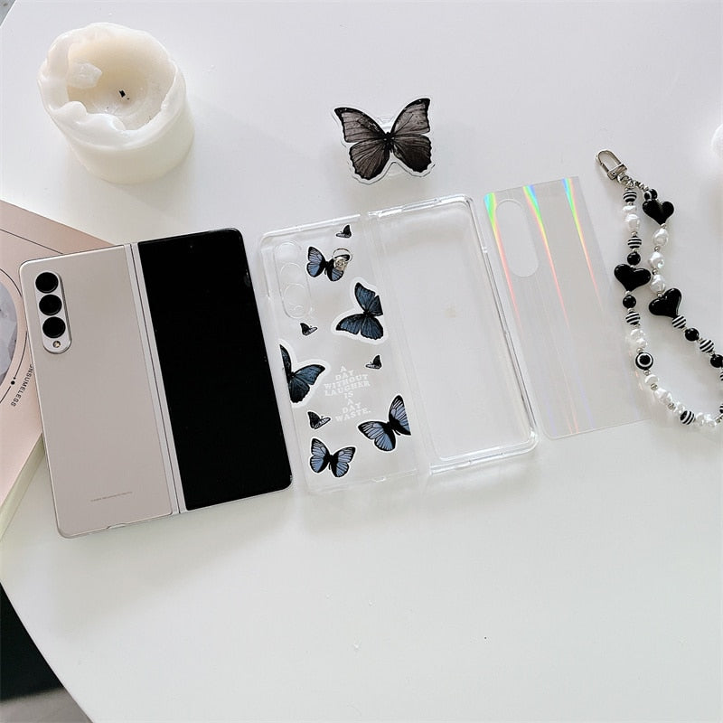 Holo Cute Butterfly Samsung Galaxy Z Fold 3 Case