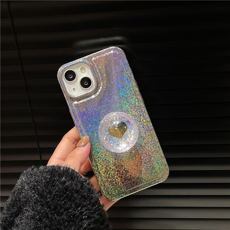 Holo Cute Glitter Stars iPhone Case