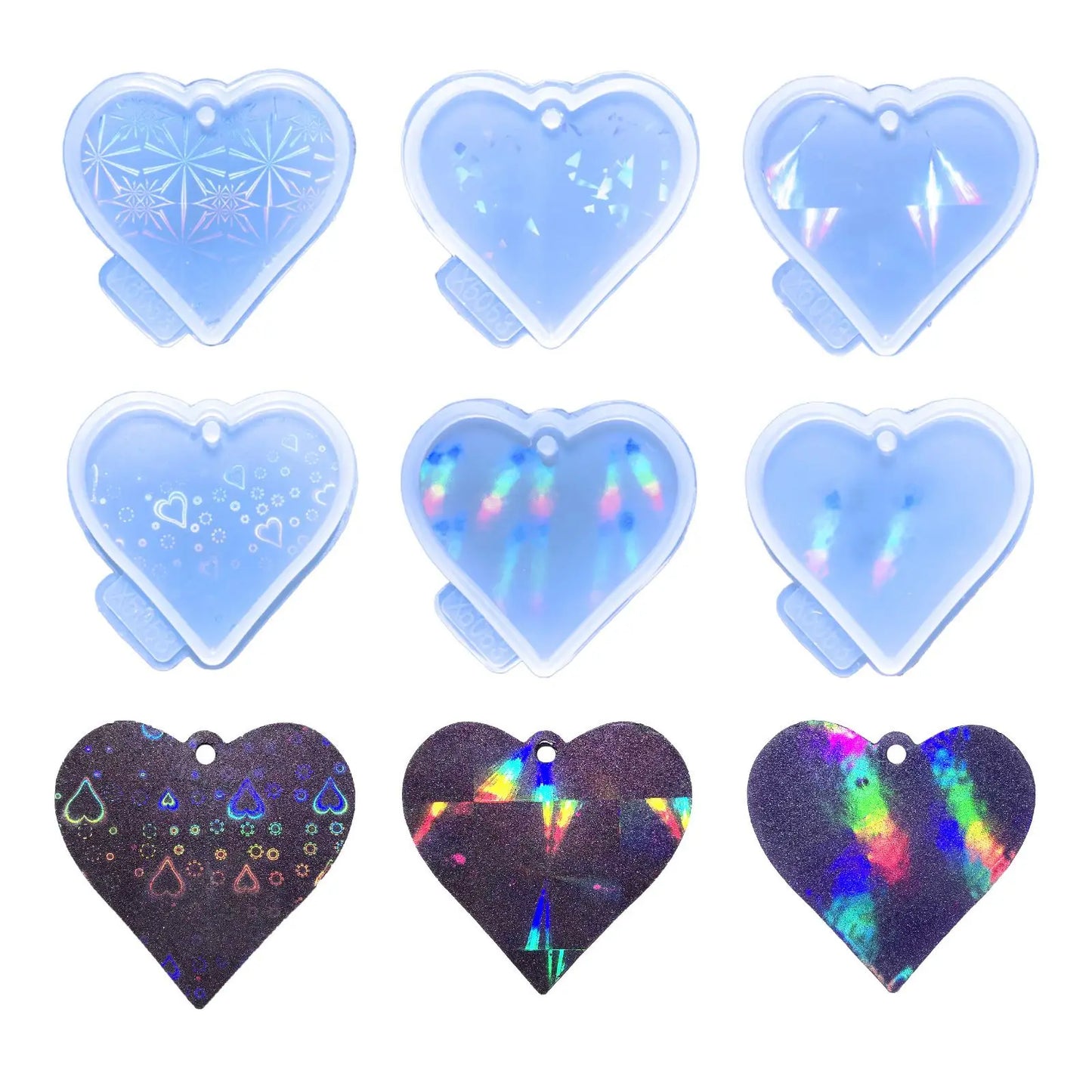 Assorted Holiday Holographic Silicone Moulds