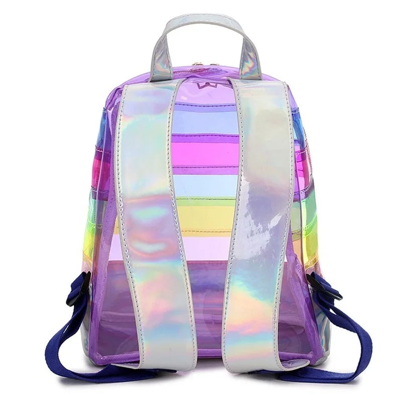 Holo Stripes Transparent Book-bag