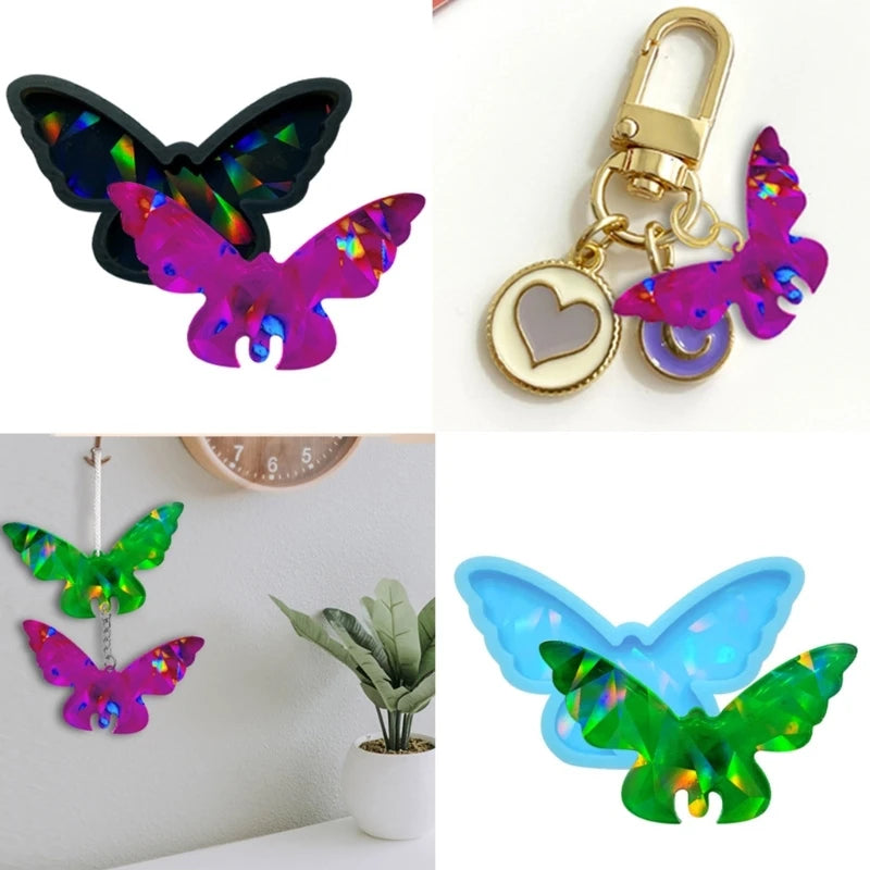 Holographic Goldfish / Moth Pendant Silicone Mold DIY