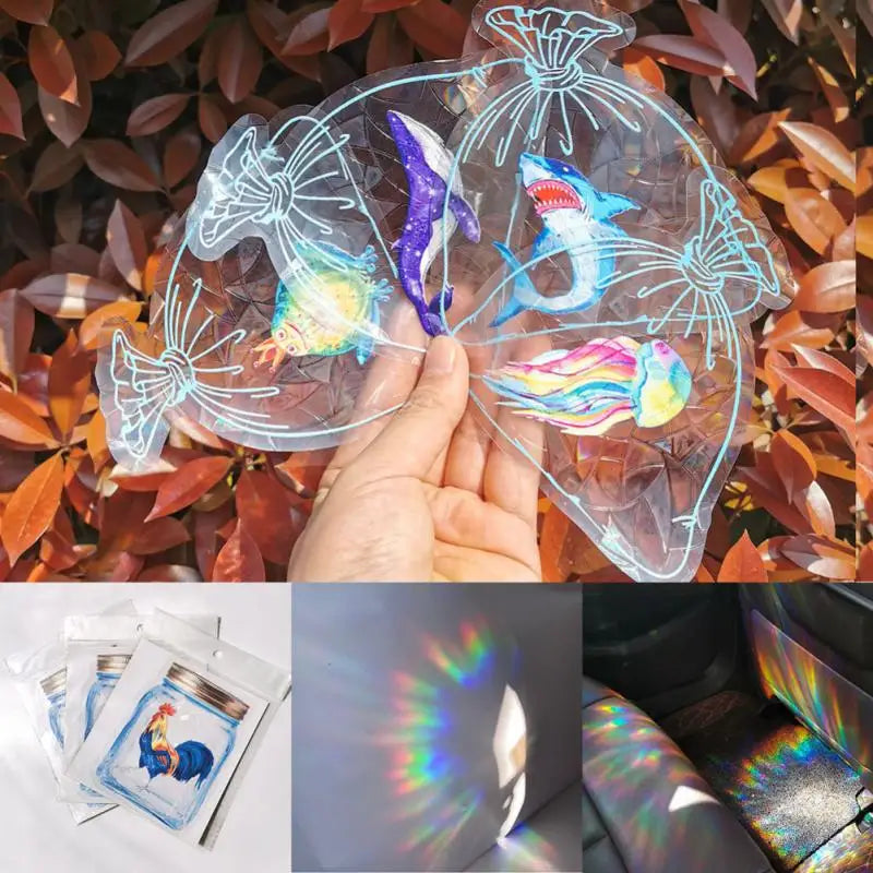 PVC Sun Catcher Rainbow Prisms Sticker For Window