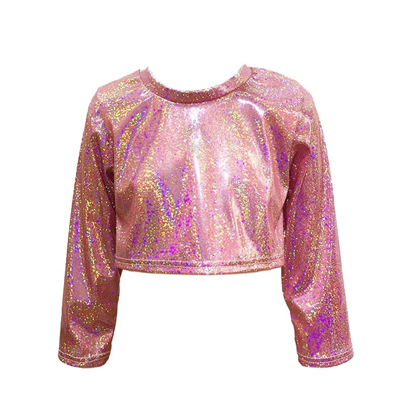 Holographic Shiny Metallic Tops