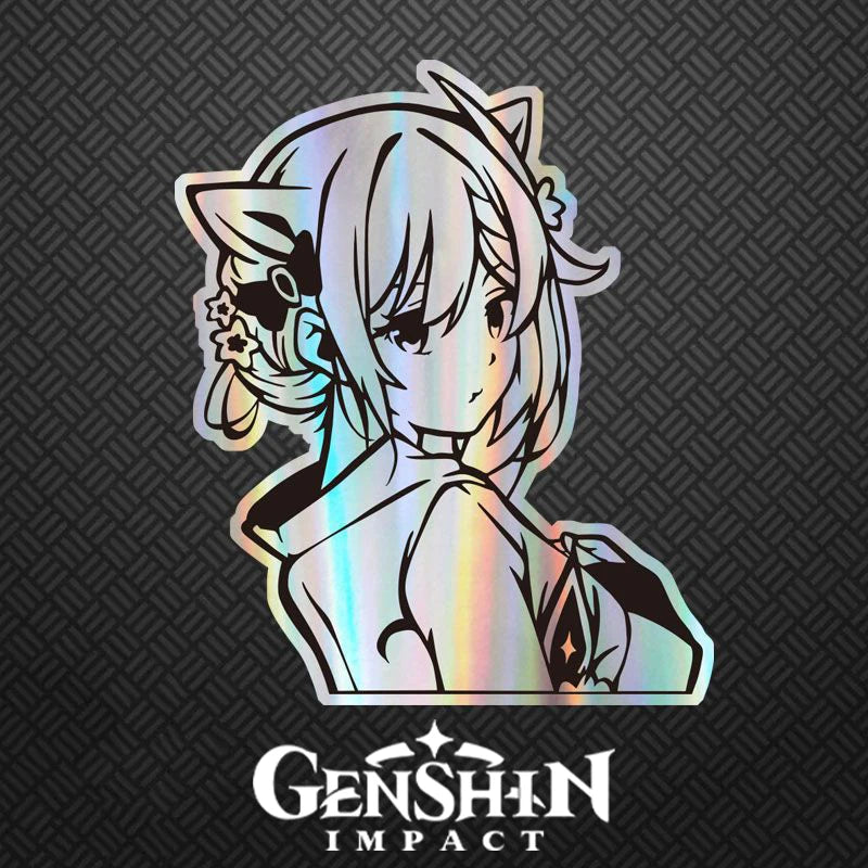 Genshin Impact Kawaii Girl Holo Stickers