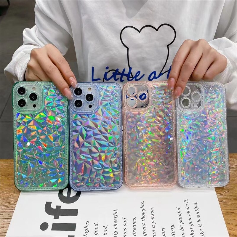 Holo Paper Diamond iPhone Case