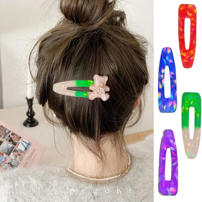 Holographic Barrettes Silicone Molds for Geometric Hair Clips