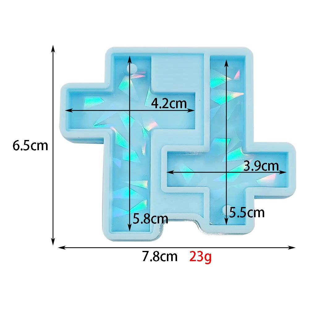 Holo Cross Earring Silicone Mold DIY