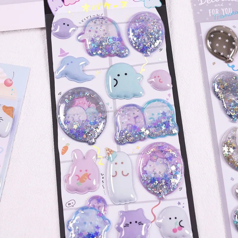 Kawaii Colorfull Balloons Scrapbooking Craft Bubble Stickers