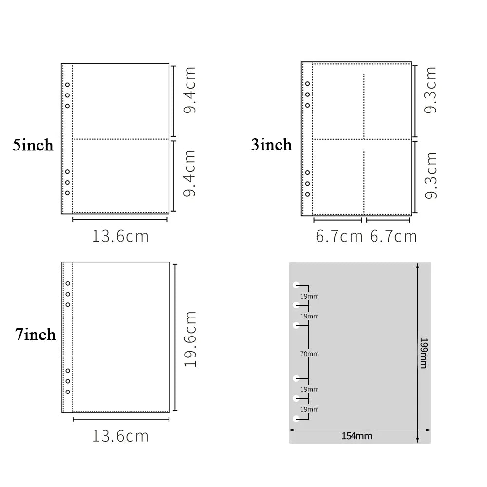 Holo 10 Pack A5 Photo-card Binder Sleeves