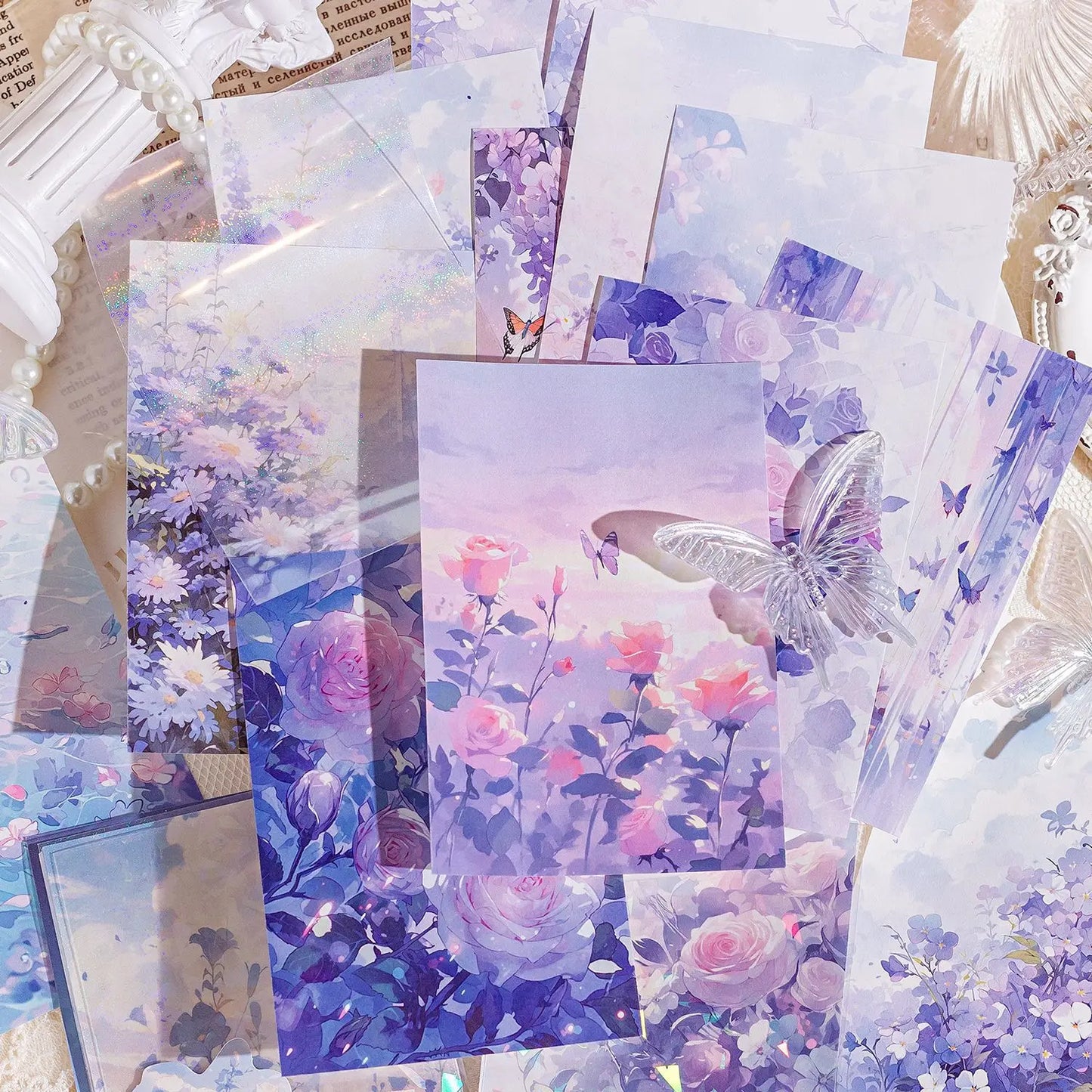 Holo Flower Realm Memo Pads Material Paper