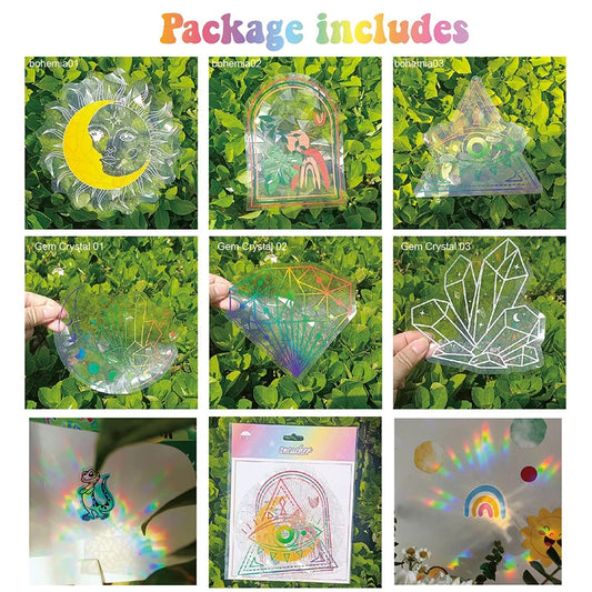 6Pcs/set Sun-catcher Window Stickers