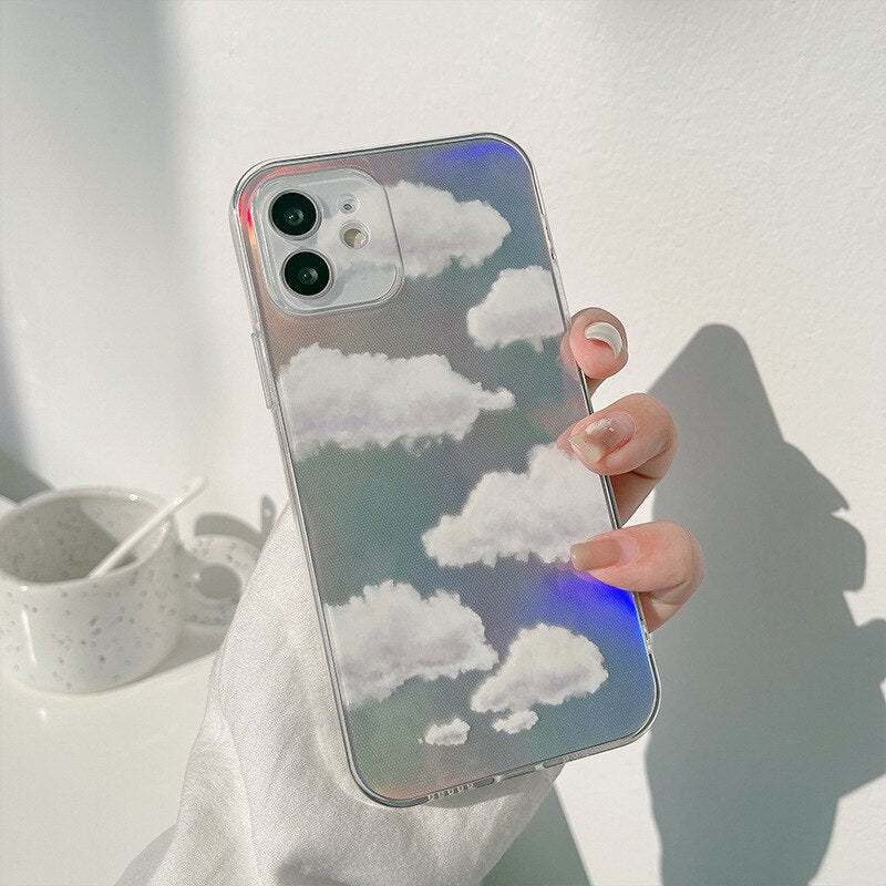 Holo Blue Sky Fantasy Baiyun iPhone Case