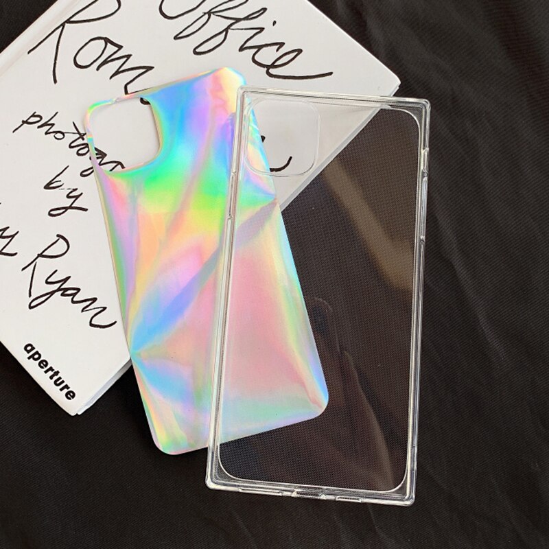 Holo Square Transparent iPhone Case