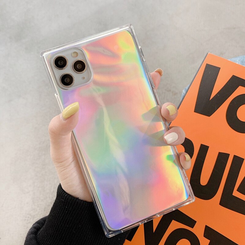 Holo Square Transparent iPhone Case