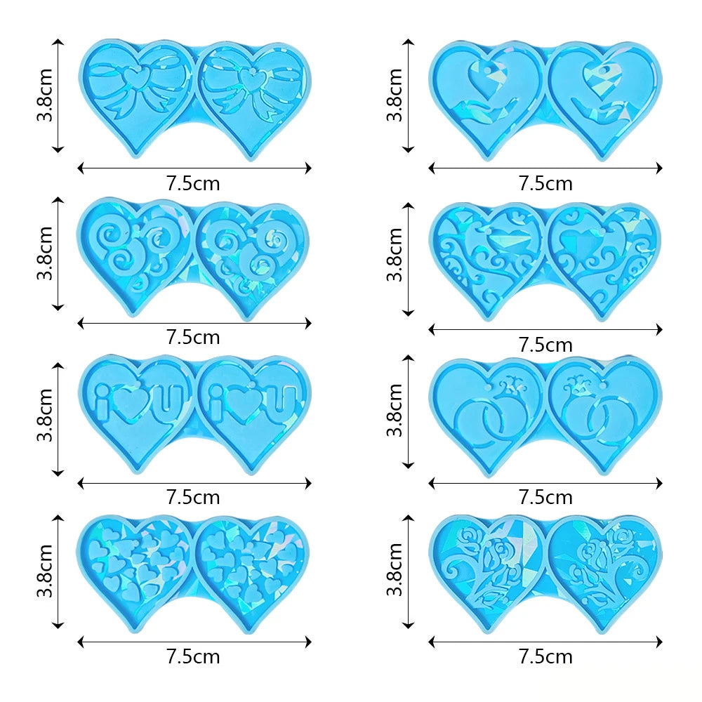 Holographic Heart Silicone Resin Mold