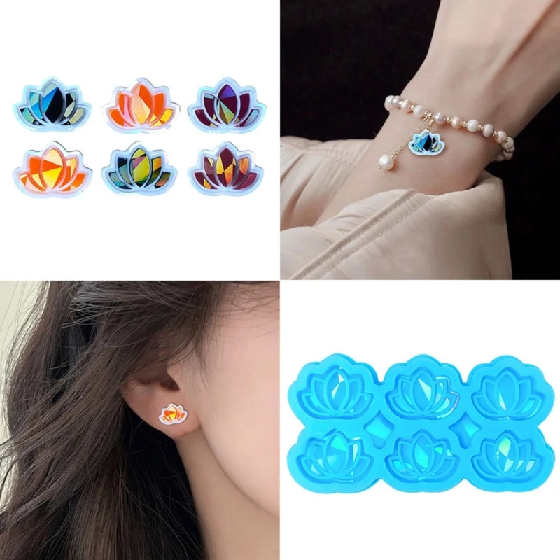 Holo Flower Earring Resin Mold