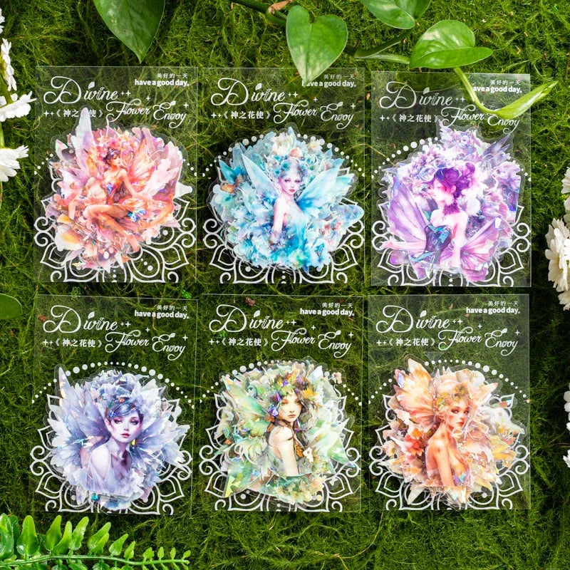 Cute Flower Fairy Holo Sticker Pack