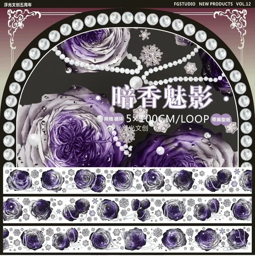 Etheral Purple Rose Pearl PET Tape