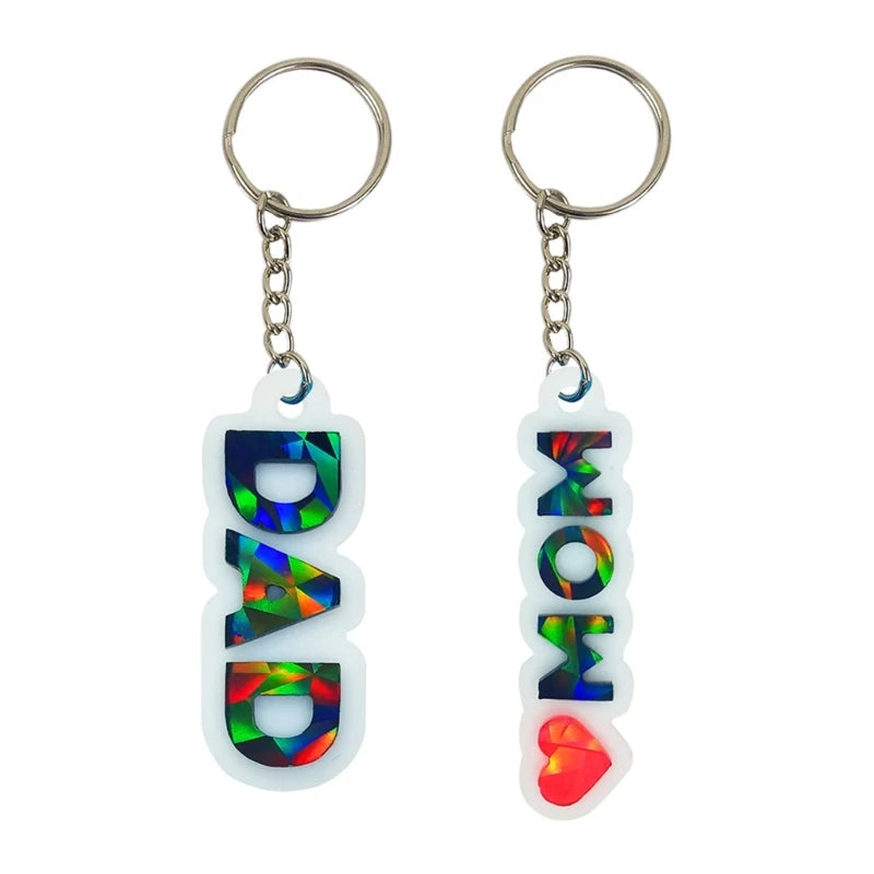 DIY MOM DAD Keychain Silicone Mold