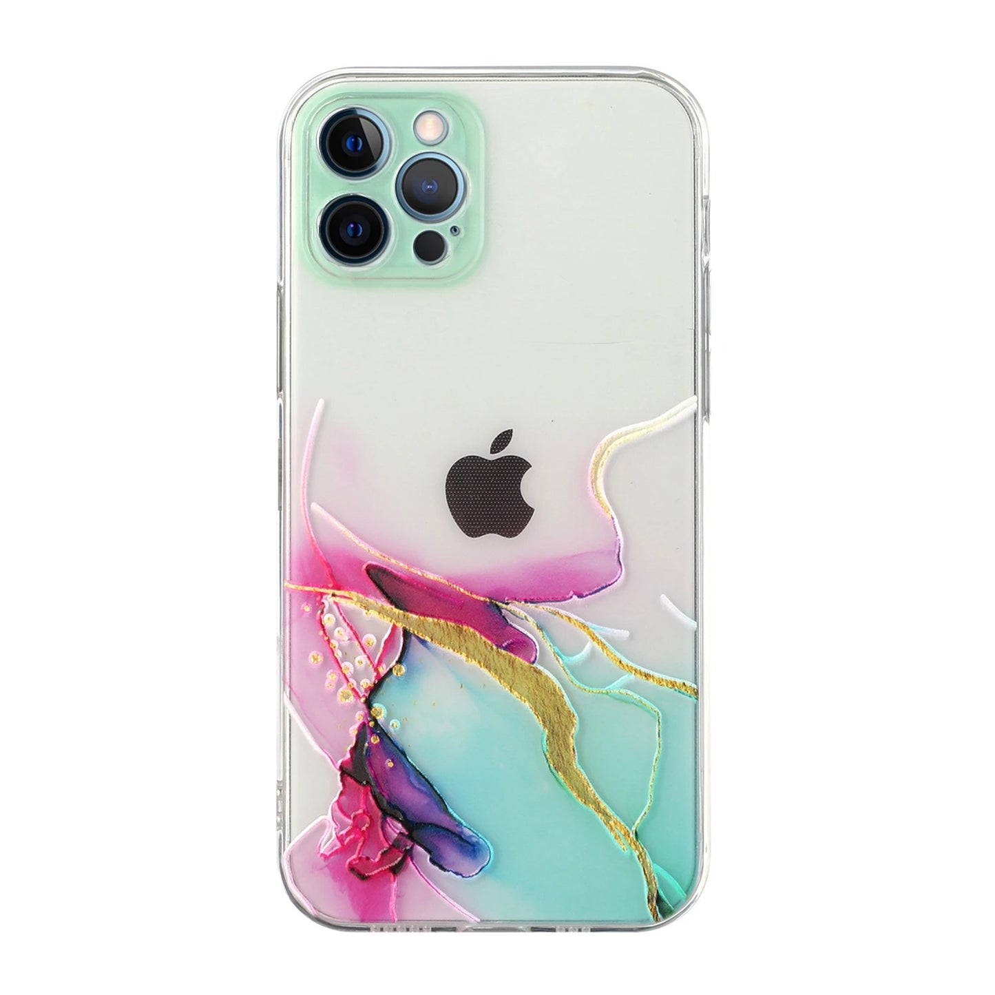 Holo Marble Soft Clear iPhone Case