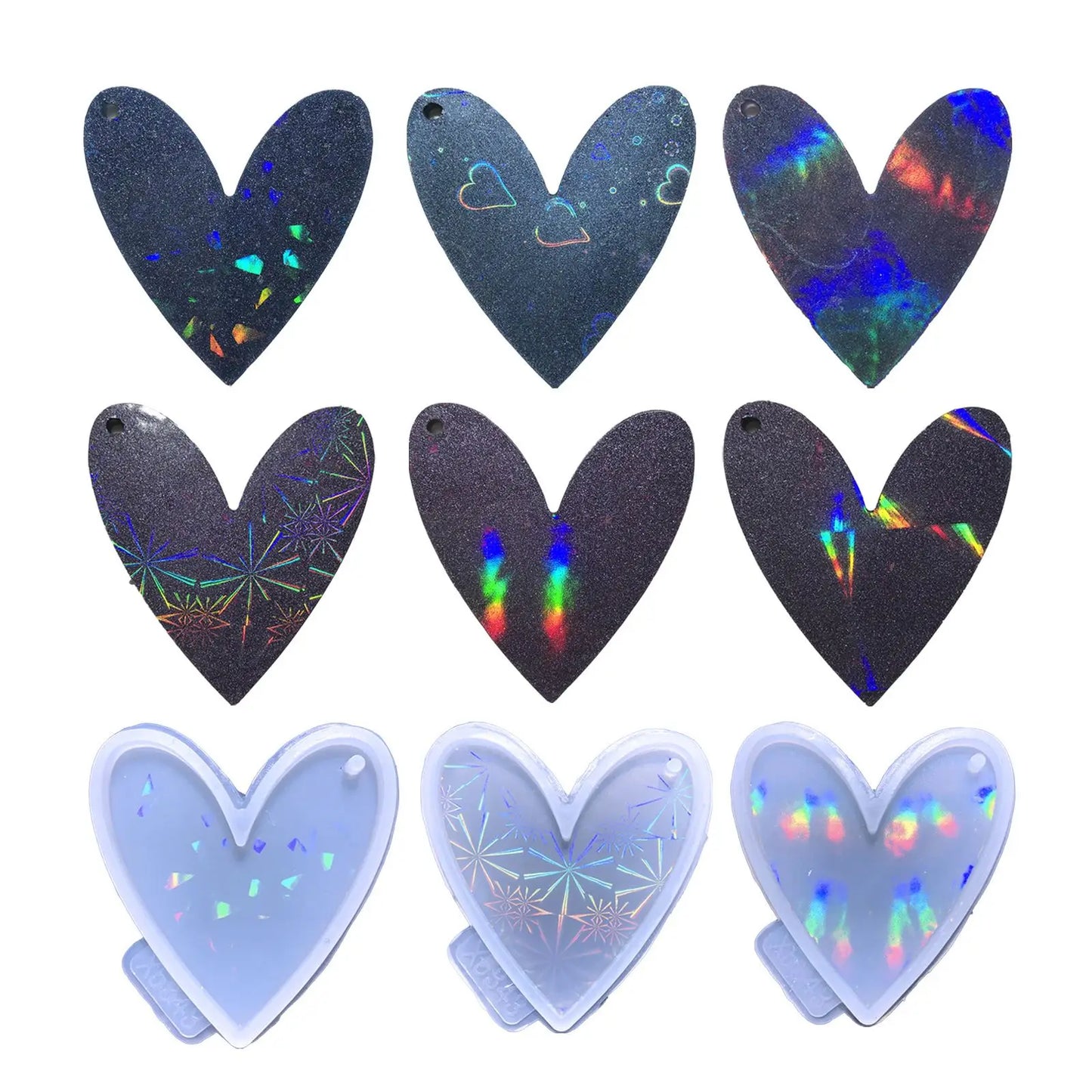 Assorted Holiday Holographic Silicone Moulds