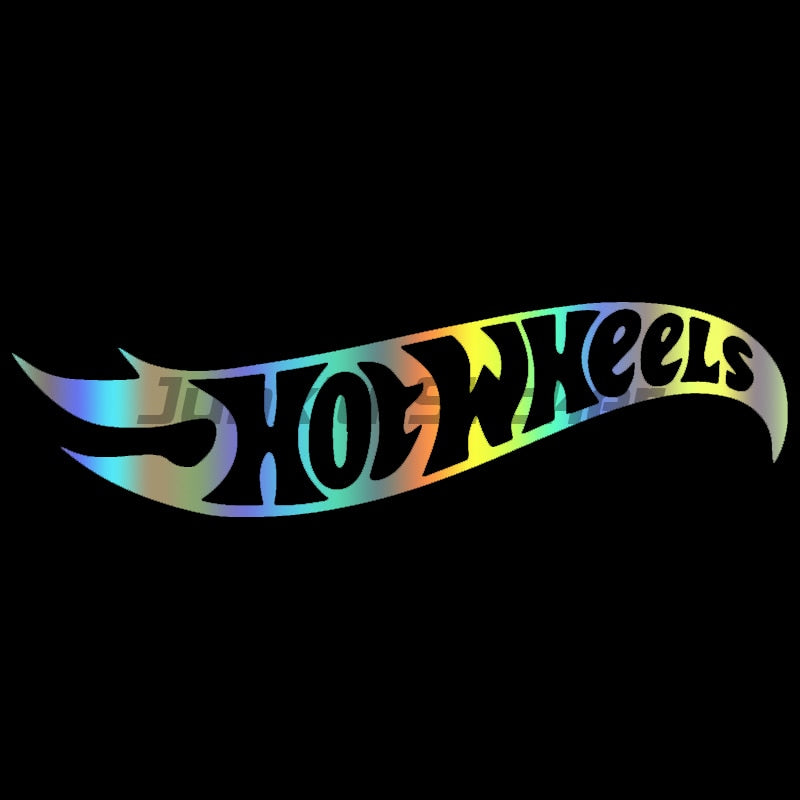 Holographic Hot Wheels Flames Logo