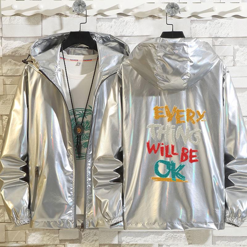 Holographic Windbreaker Bomber Jacket