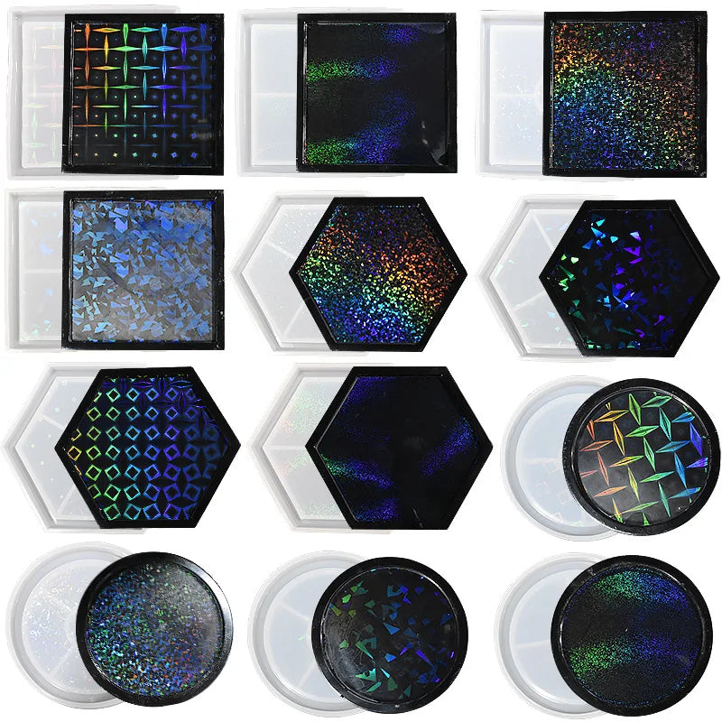 Holo Silicone Coaster Mold for Epoxy Resin