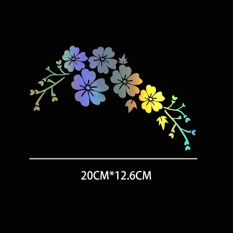 Holo Flower Blossom Decal Car Stickers