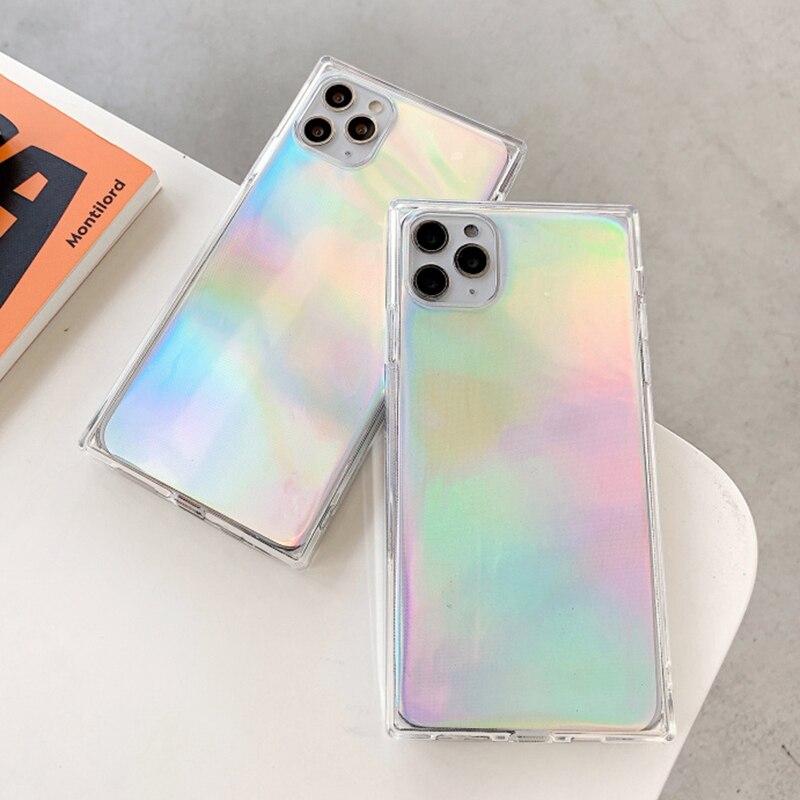 Holo Square Transparent iPhone Case