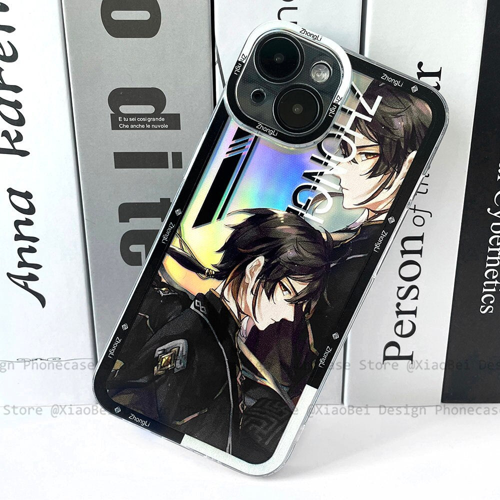 Holo Genshin Impact Zhongli iPhone Case