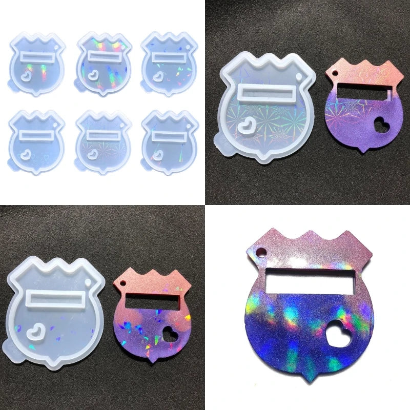 DIY Holographic Badge Charm Silicone Mold