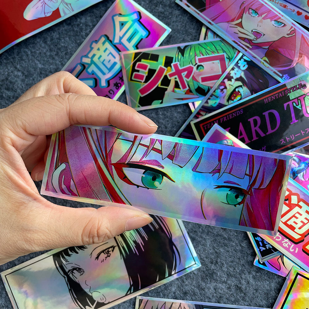 Binary Modification Girl Holographic Car Stickers