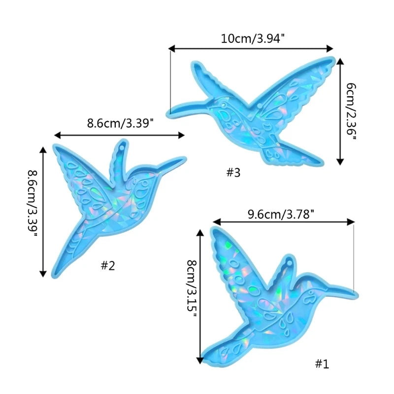 DIY Holographic Hummingbird Keychain Silicone Mold