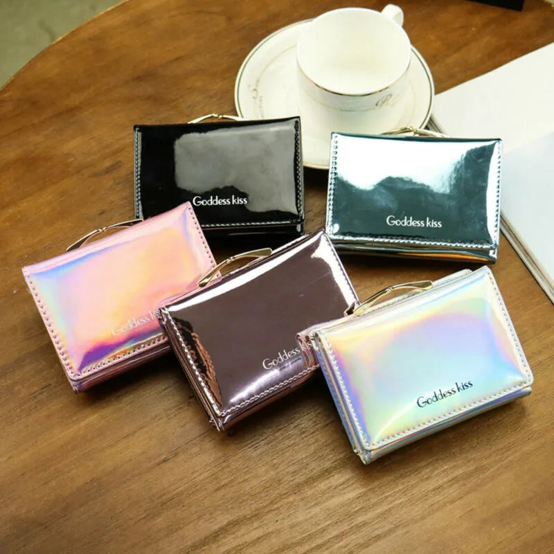 Short Small Holo Coin Purse Wallet