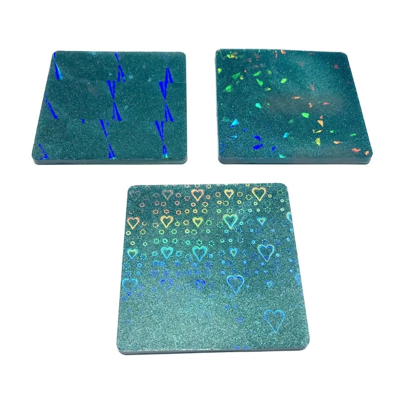 Holographic Square Crystal Coaster Mold