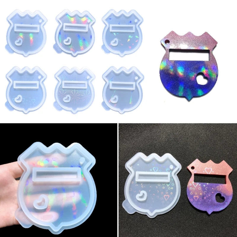 DIY Holographic Badge Charm Silicone Mold